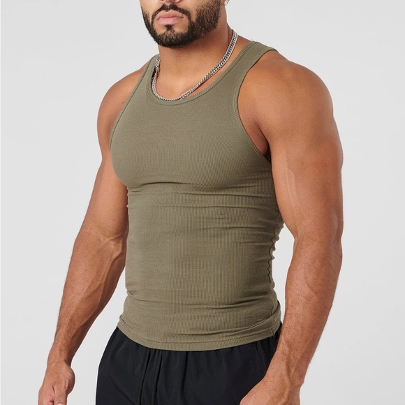 YoungLA Other - Young LA Ribbed Fitted Tank Top Wife Lover in Olive Green size M